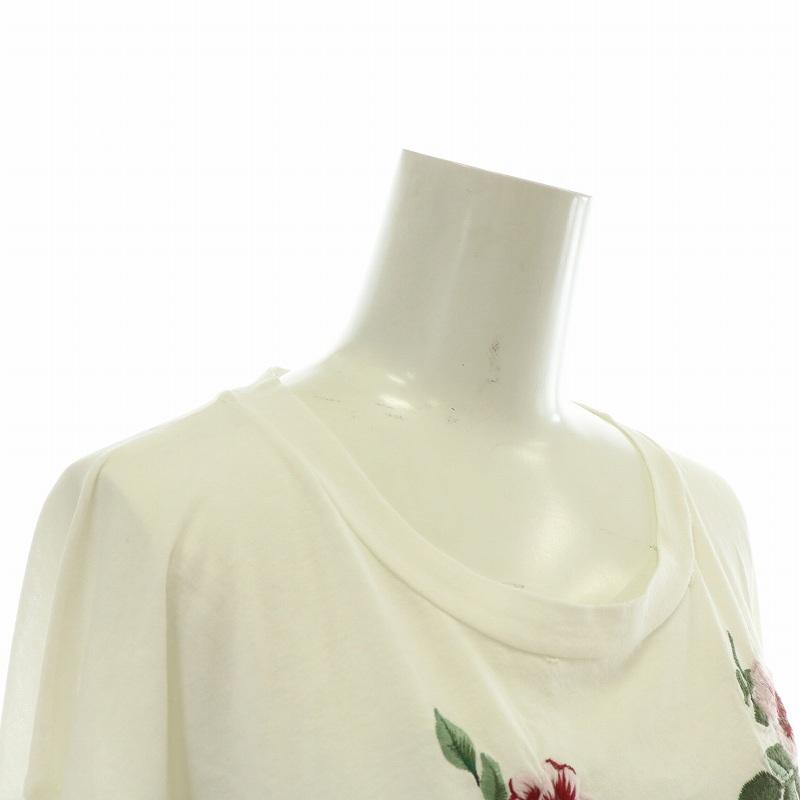 GUCCI グッチ 457094 Tシャツ カットソー 半袖 花 フラワー 刺繍