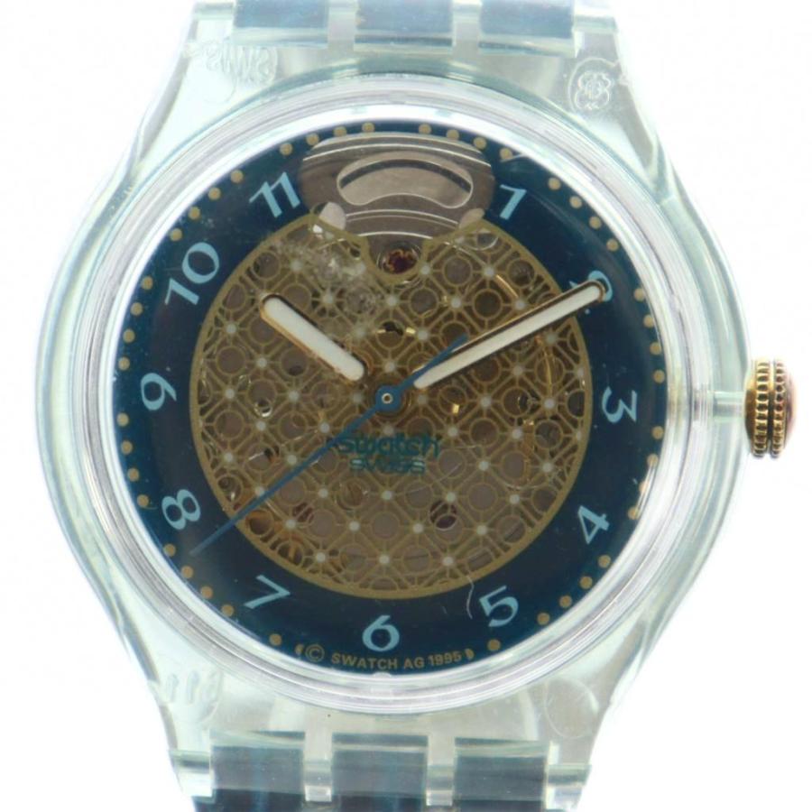 swatch 自動巻き スケルトン 腕時計 メンズ