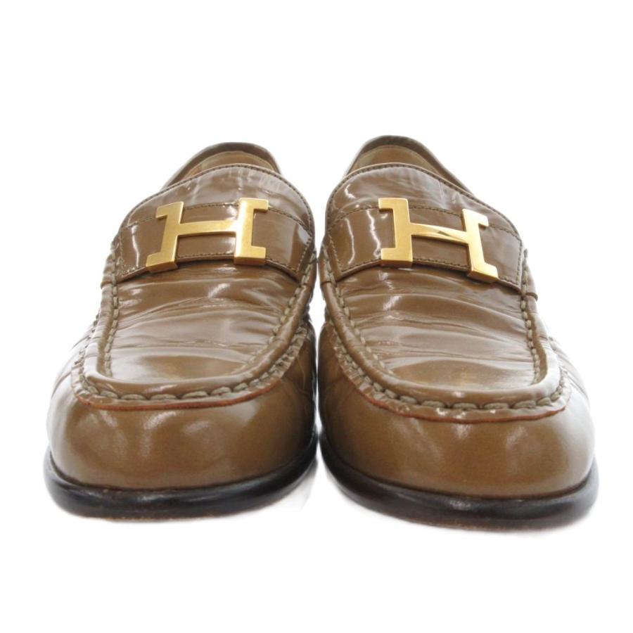 HERMES（エルメス） コンスタンス ローファー ヒール エナメルレザー 