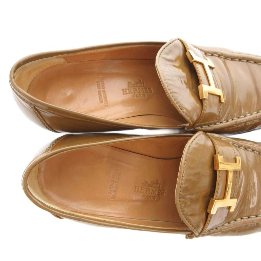 HERMES（エルメス） コンスタンス ローファー ヒール エナメルレザー 