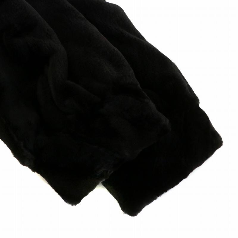 【中古】TOKYO FUR TRADING ファーコート リバーシブル アウター 毛皮 シェアードミンク ナイロン ロング 肩パッド 黒 TOKYO FUR TRADING ファーコート リバーシブル アウター 毛皮