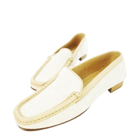 COACH（コーチ） スリッポン モカシン ローファー キャンバス レザー