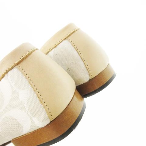 COACH（コーチ） スリッポン モカシン ローファー キャンバス レザー