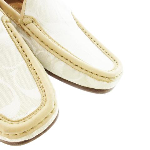 COACH（コーチ） スリッポン モカシン ローファー キャンバス レザー