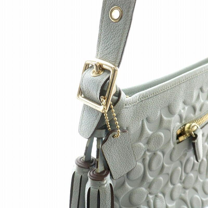COACH（コーチ） ショルダーバッグ レザー 皮革 エンボス シグネチャー