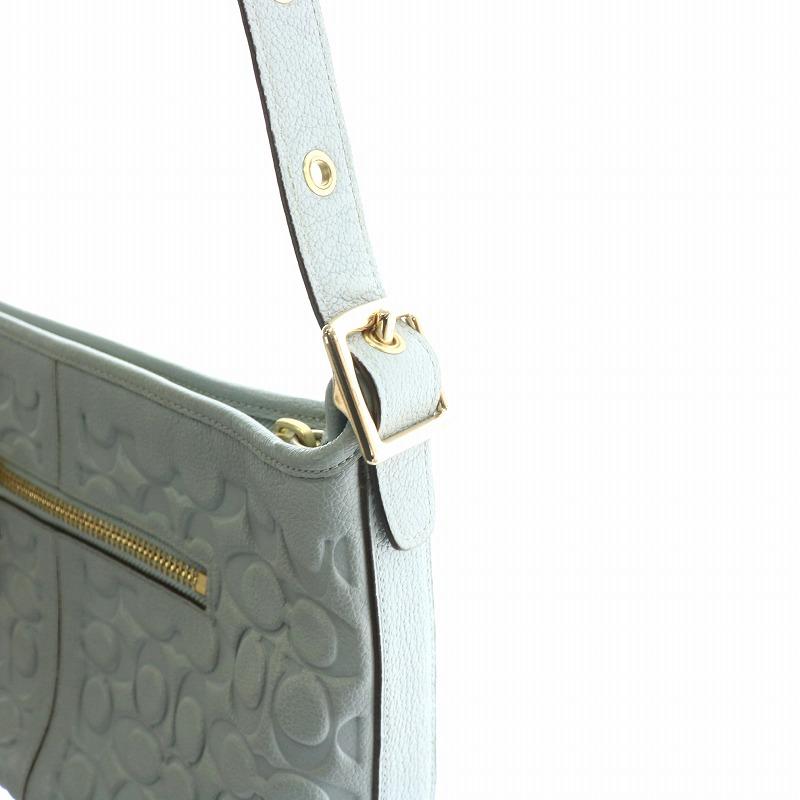 COACH（コーチ） ショルダーバッグ レザー 皮革 エンボス シグネチャー