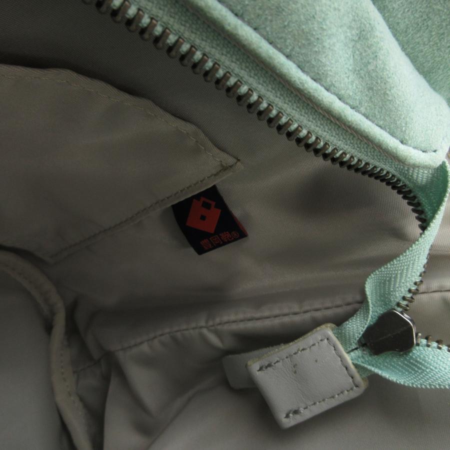 豊岡鞄 2way ハンドバッグ ショルダー スエードレザー 革 型押しロゴ