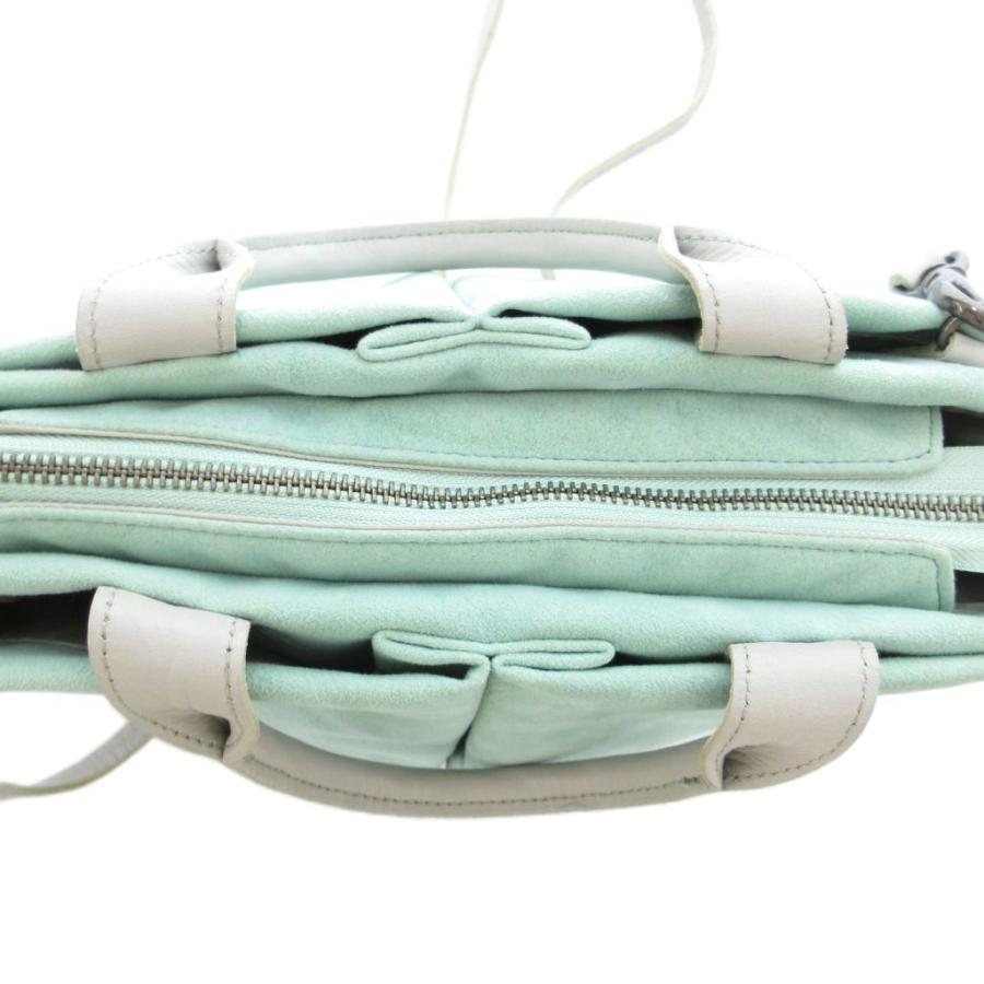 豊岡鞄 2way ハンドバッグ ショルダー スエードレザー 革 型押しロゴ