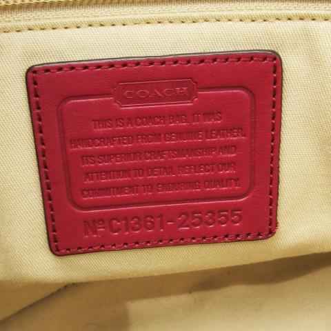 COACH（コーチ） ショルダーバッグ レザー 革 ロゴ タッセル付き 赤