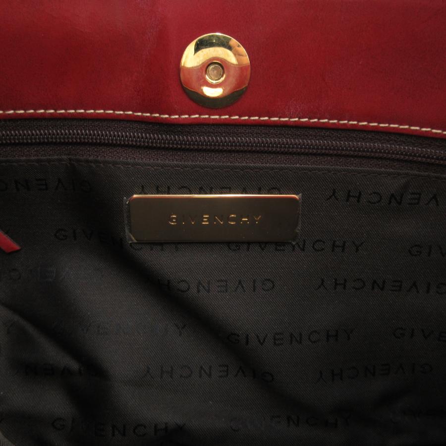 ジバンシィ GIVENCHY ショルダーバッグ レザー ロゴ 赤 レッド /JS 