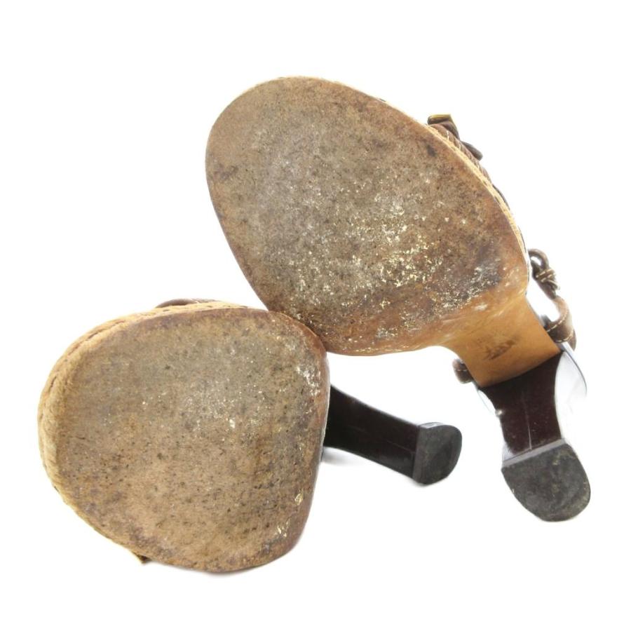 LOUIS VUITTON★フラワーモチーフサンダル　ストラップ　ヴェルニ　37 LOUIS VUITTON（ルイ・ヴィトン） サンダル ヒール ストラップ