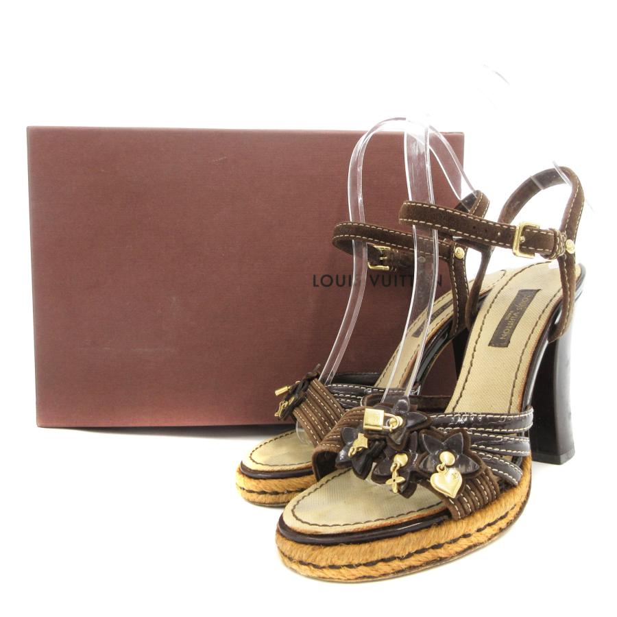 ルイヴィトン　モノグラム　レディース　ストラップパンプス　サンダル LOUIS VUITTON（ルイ・ヴィトン） サンダル ヒール ストラップ