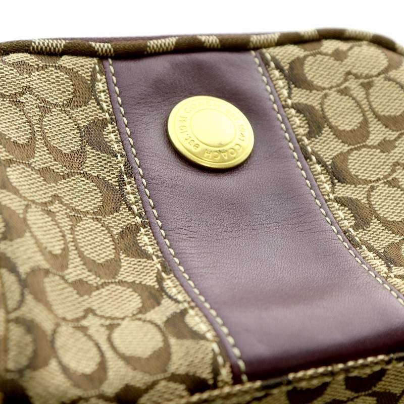 COACH（コーチ） ポーチ ミニ シグネチャー ロゴ 総柄 レザー 皮革 金