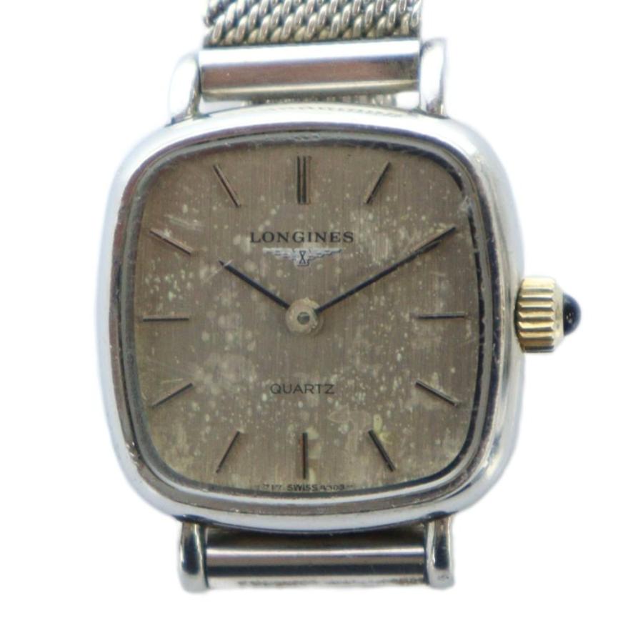 ロンジン LONGINES 腕時計 ウォッチ クォーツ スクエア ロゴ シルバー