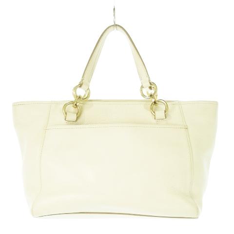 【美品】COACH 白 レザー ハンドバッグ ショルダーバッグ 2way COACH（コーチ） ハンドバッグ ショルダー 2WAY レザー ロゴ 白