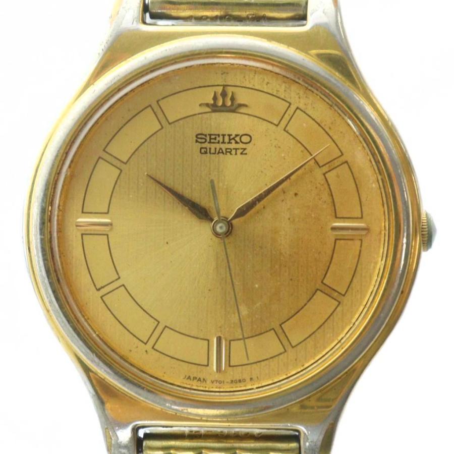 セイコー SEIKO ジャンク品 腕時計 ウォッチ クォーツ ロゴ ゴールド色