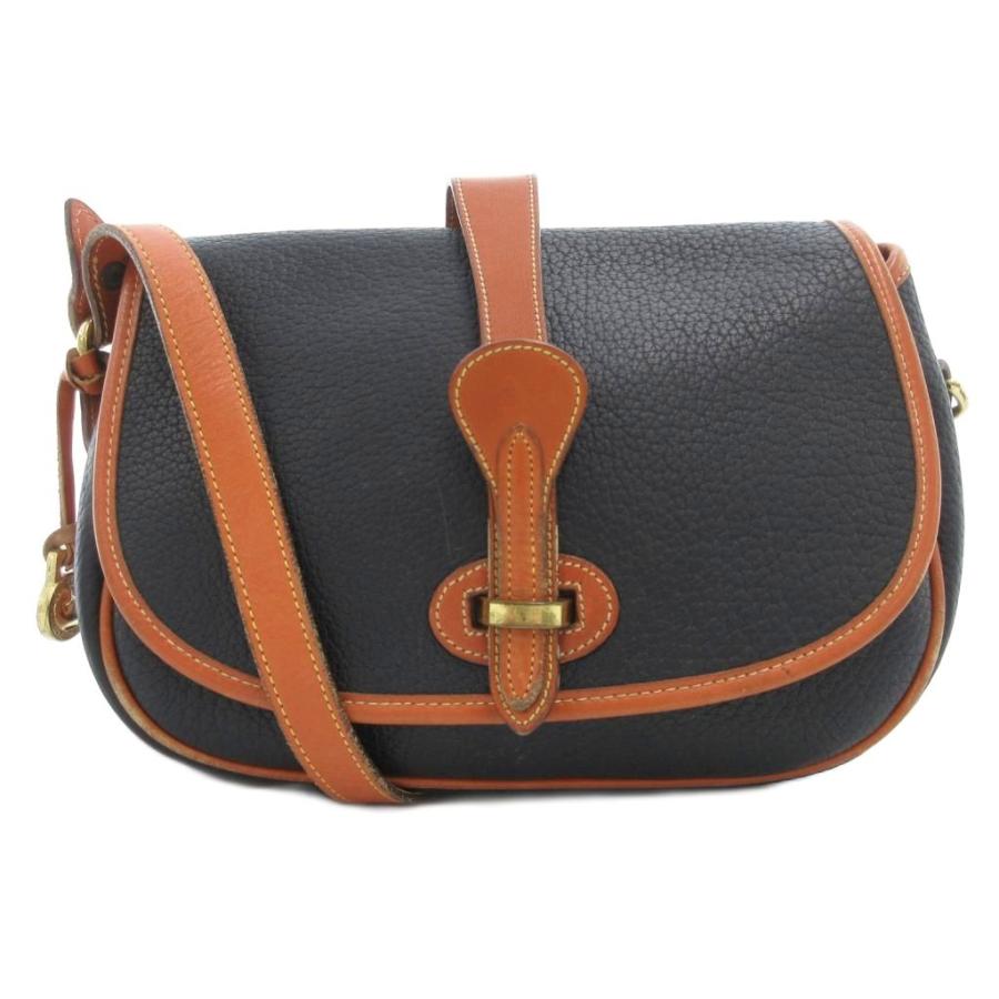 DOONEY&BOURKE ダークブラウン レザー ショルダーバッグ ドゥーニーアンドバーク DOONEY&BOURKE ショルダーバッグ ロゴ レザー