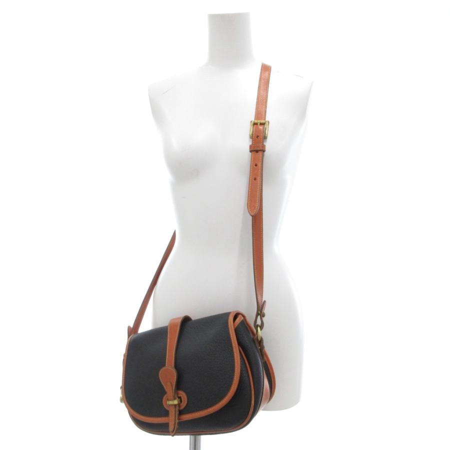 DOONEY&BOURKE ダークブラウン レザー ショルダーバッグ ドゥーニーアンドバーク DOONEY&BOURKE ショルダーバッグ ロゴ レザー