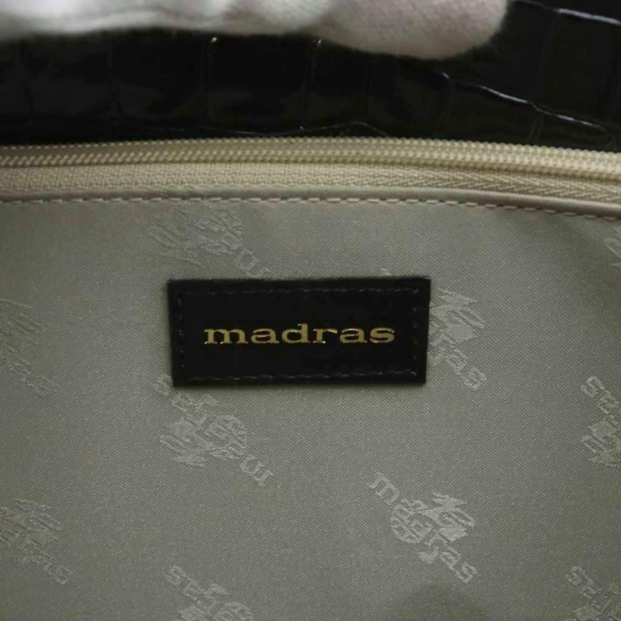 マドラス madras ハンドバッグ ショルダー 2WAY レザー クロコ型押し