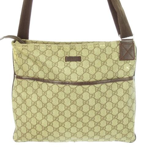 GUCCI（グッチ） ショルダーバッグ PVC レザー 革 GGスプリーム ロゴ