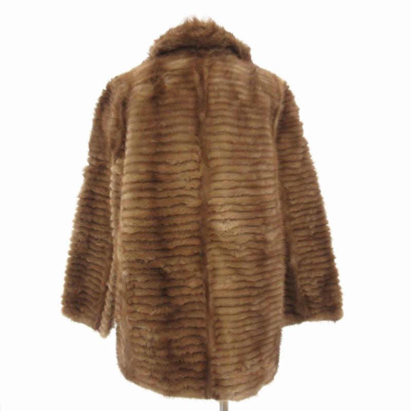 フィアンセス Fiancesse ミンクファーコート 毛皮 ミドル シェブロン