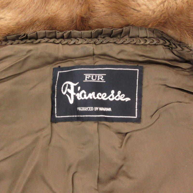 フィアンセス Fiancesse ミンクファーコート 毛皮 ミドル シェブロン