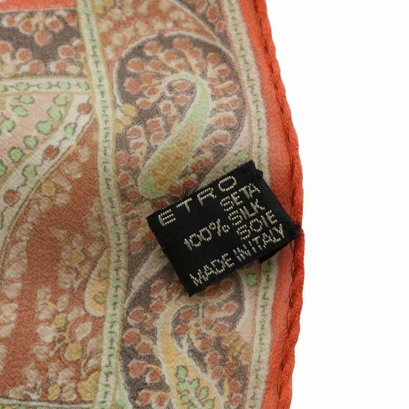 ETRO（エトロ） ストール スカーフ 薄手 絹 シルク ペイズリー柄 総柄