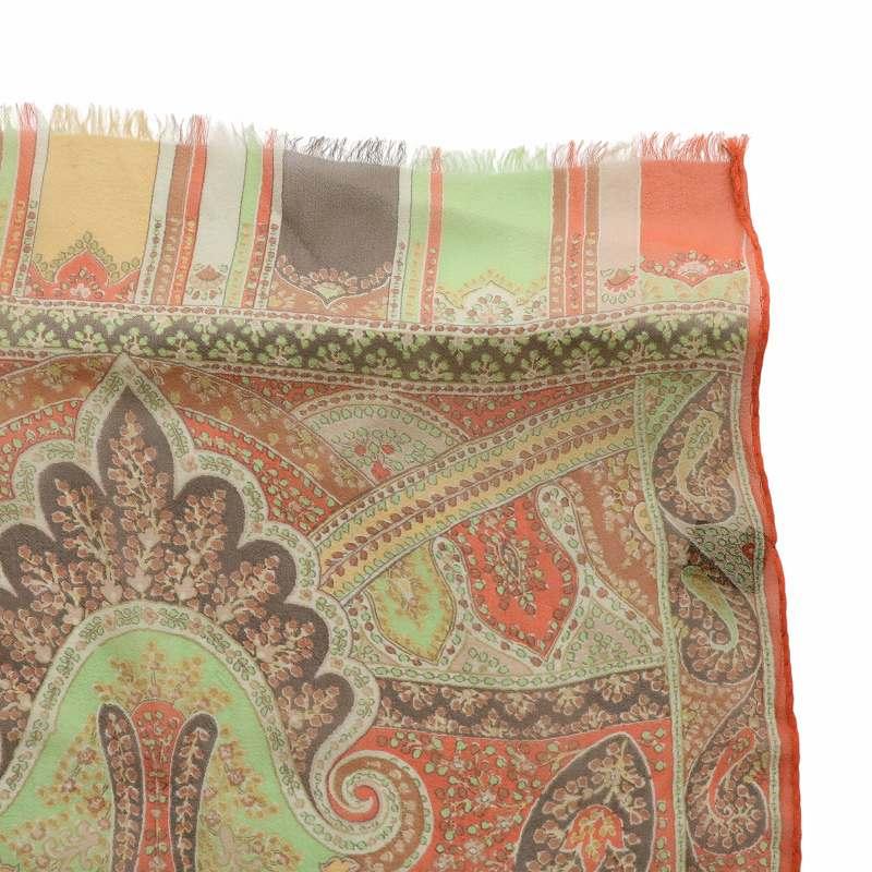 ETRO（エトロ） ストール スカーフ 薄手 絹 シルク ペイズリー柄 総柄
