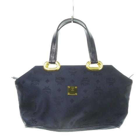 エムシーエム MCM ハンドバッグ ナイロン ジャガード 総柄 ロゴ 