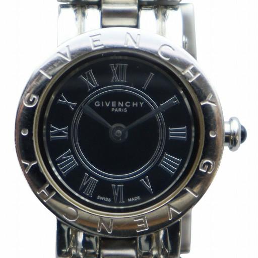 ジバンシィ GIVENCHY 腕時計 ウォッチ クォーツ 黒文字盤 ロゴ