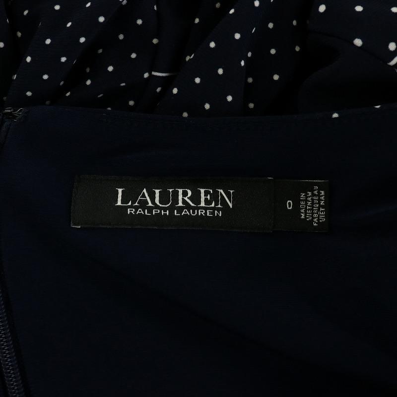 ローレンラルフローレン LAUREN RALPH ワンピース 半袖 ロング 水玉 