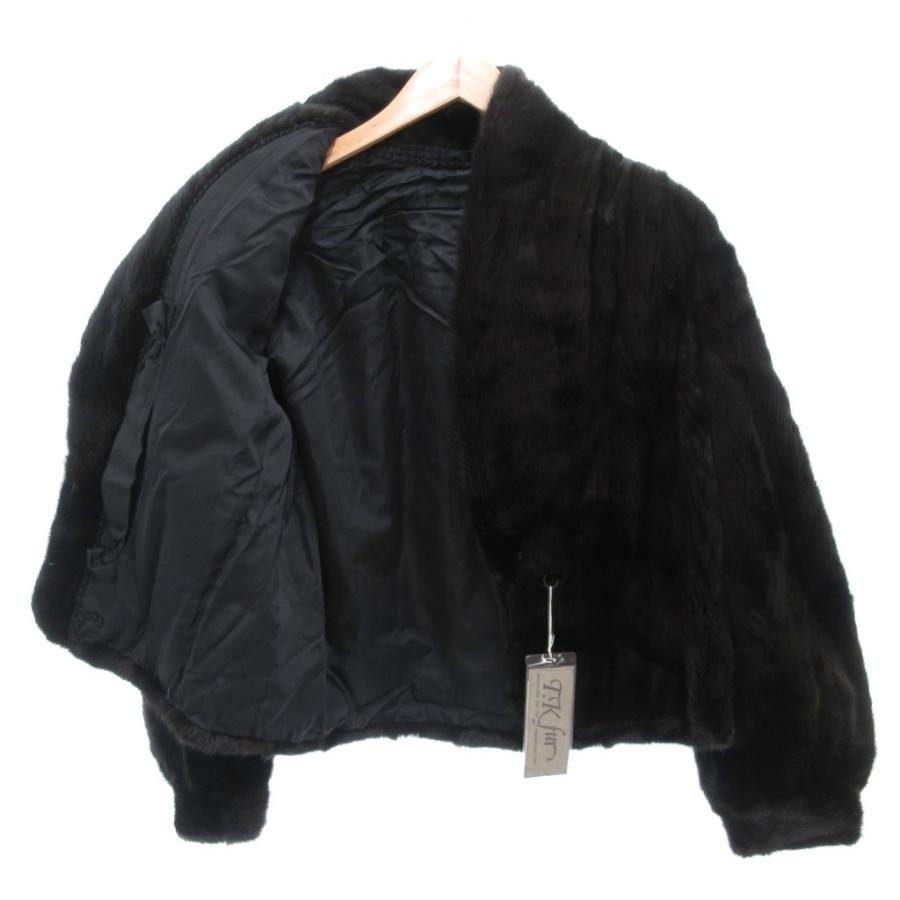 【中古】未使用品 T.K Fur Excellent Fur タグ付き ミンクファー コート ショールカラー ショート丈 11 黒 ブラック 未使用品 T.K Fur Excellent タグ付き ミンクファー コート ショール
