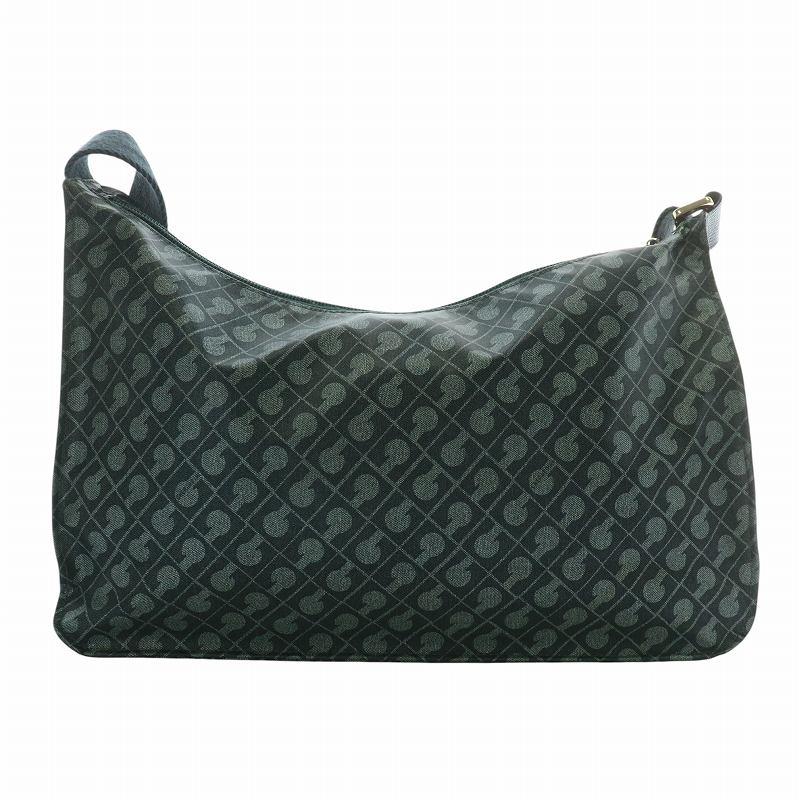 ゲラルディーニ GHERARDINI ショルダーバッグ PVC レザー 総柄 ロゴ 緑  