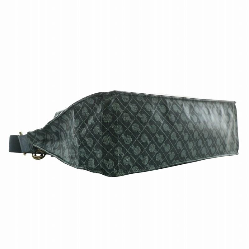 ゲラルディーニ GHERARDINI ショルダーバッグ PVC レザー 総柄 ロゴ 緑