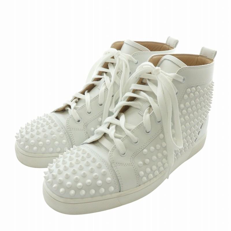 クリスチャンルブダン 42 27 レザー スニーカー スタッズ ホワイト 白 Christian Louboutin（クリスチャンルブタン） スニーカー レザー