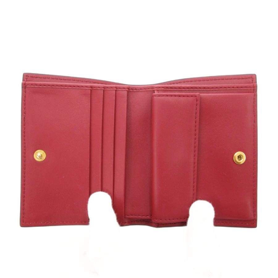 ✨️未使用級✨️MARNI 二つ折り財布 ボルドー レザー ✨️未使用級✨️MARNI 二つ折り財布 ボルドー レザー