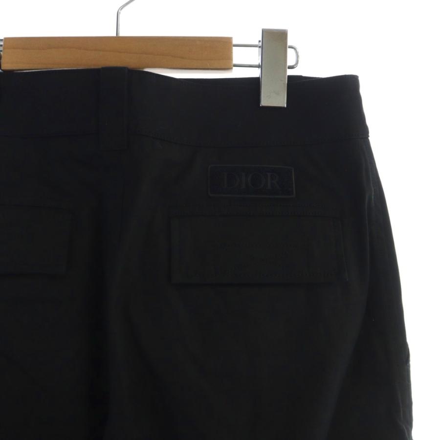 【中古】ディオールオム ストレッチ コットン ギャバジン カーゴ パンツ テーパード ロゴソフトパッチ 44 黒 ディオールオム Dior HOMME ストレッチ コットン ギャバジン カーゴ