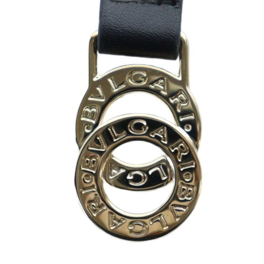 BVLGARI（ブルガリ） キーリング キーチャーム ストラップ レザー ロゴ