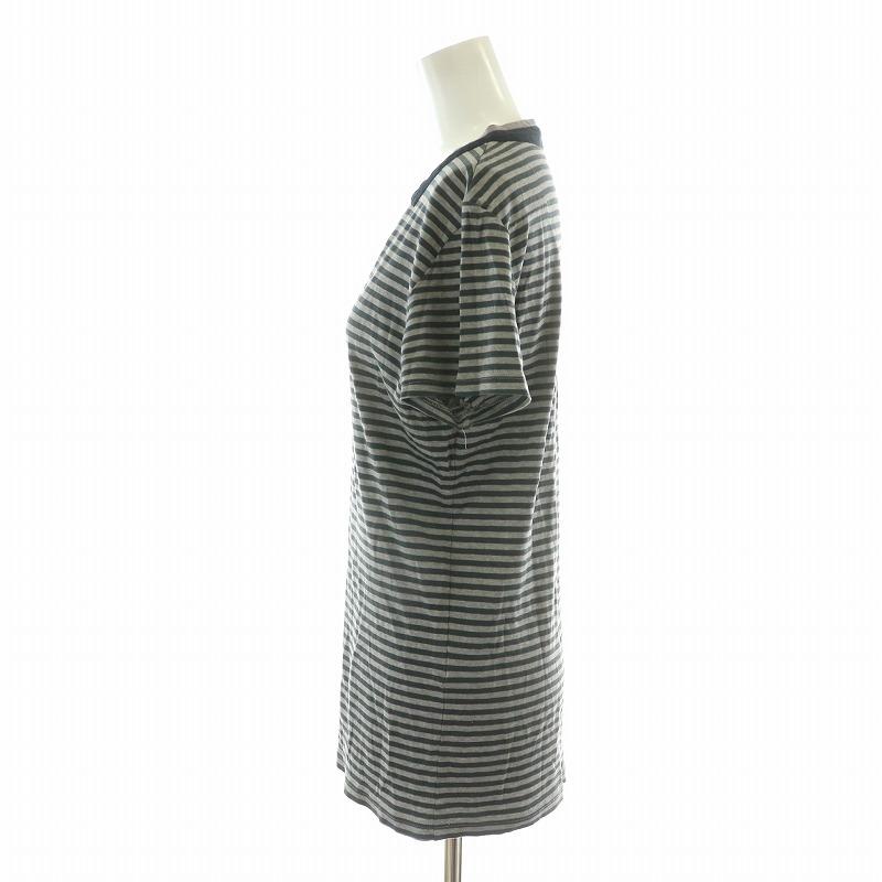 ディオールオム Dior HOMME Tシャツ カットソー 半袖 Vネック ボーダー