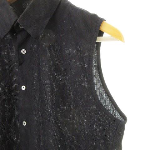 ジルサンダー JIL SANDER ワイシャツ ノースリーブ メッシュ生地