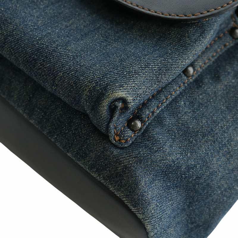 COACH（コーチ） リュックサック デイバッグ デニム キャンバス レザー