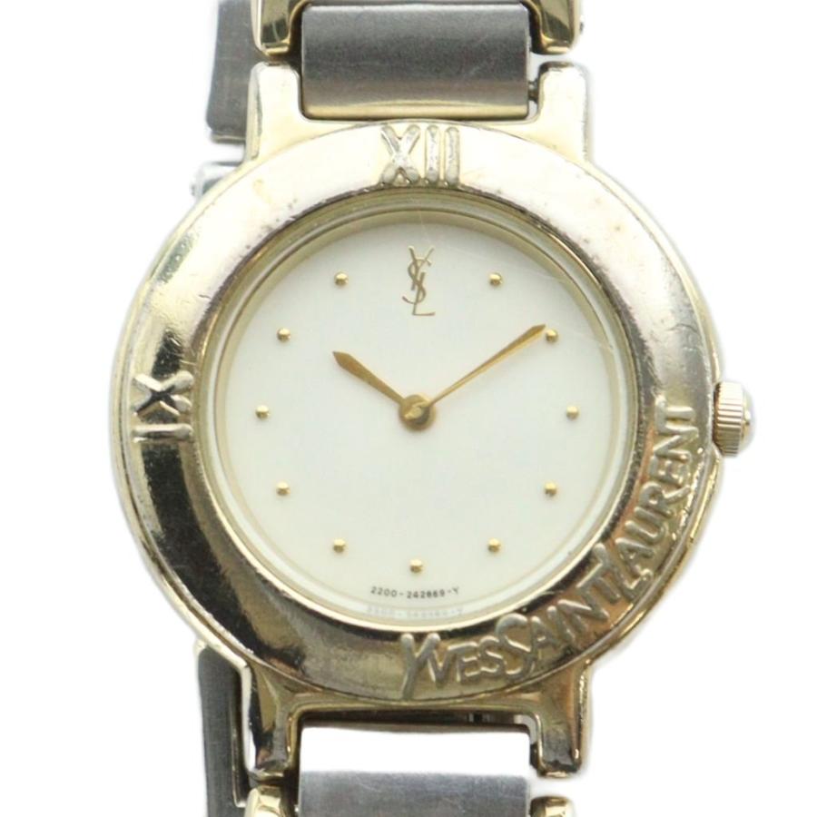 動作未確認　ジャンク　 YSL イブサンローラン　ゴールド アナログ腕時計 Yves Saint Laurent（イヴ・サンローラン） ジャンク品 腕時計