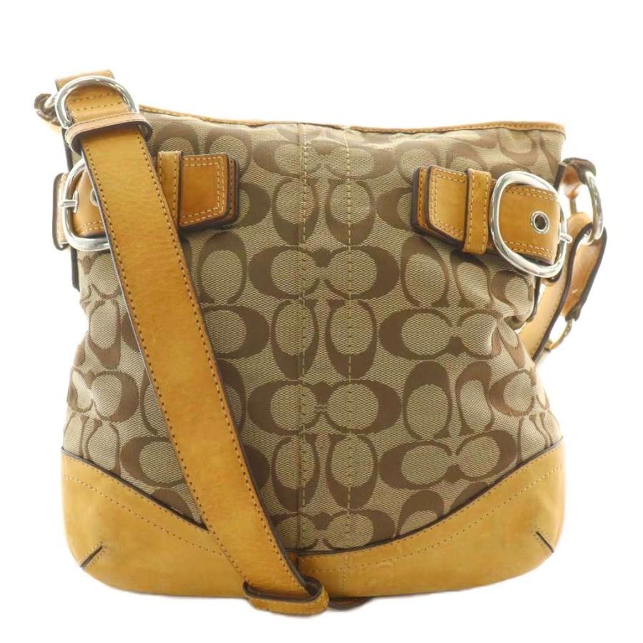 COACH（コーチ） ショルダーバッグ キャンバス レザー シグネチャー 総 