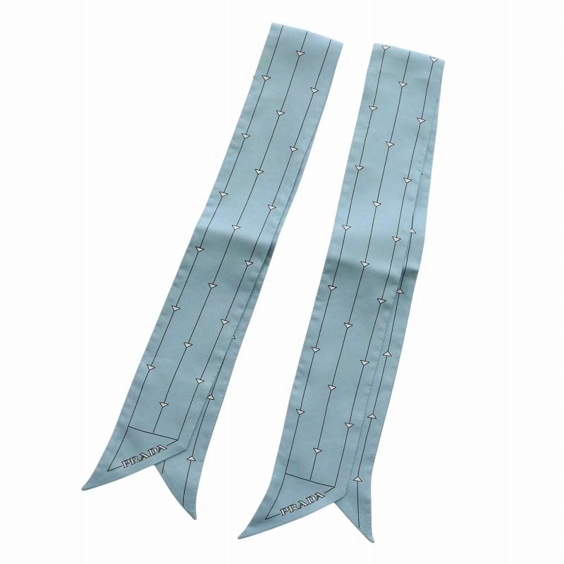 PRADA（プラダ） スカーフ ストール 2本セット 絹 シルク ツイル 三角