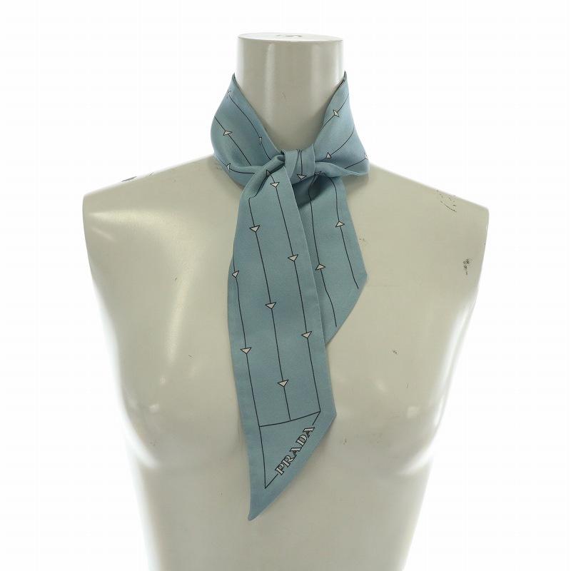PRADA（プラダ） スカーフ ストール 2本セット 絹 シルク ツイル 三角