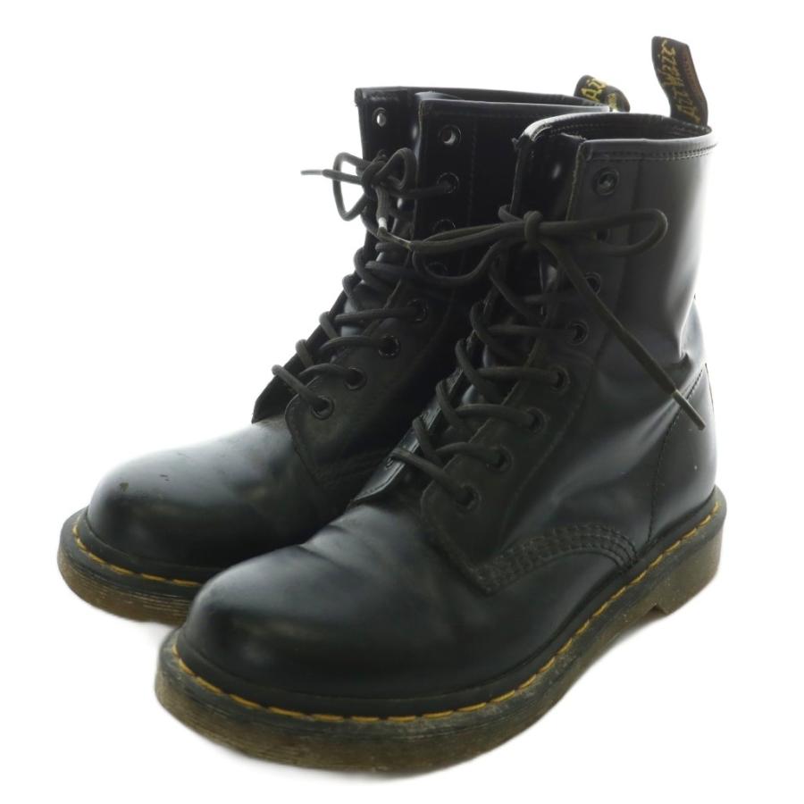 ドクターマーチン 8ホールブーツ レザーショート ブーツブラック値下げあり Dr.Martens（ドクターマーチン） ショートブーツ 8ホール レザー