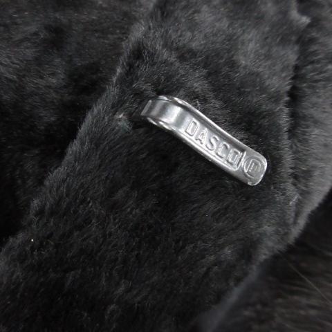 ノーブランド ファーコート ショート丈 ラムファー 襟フォックスファー