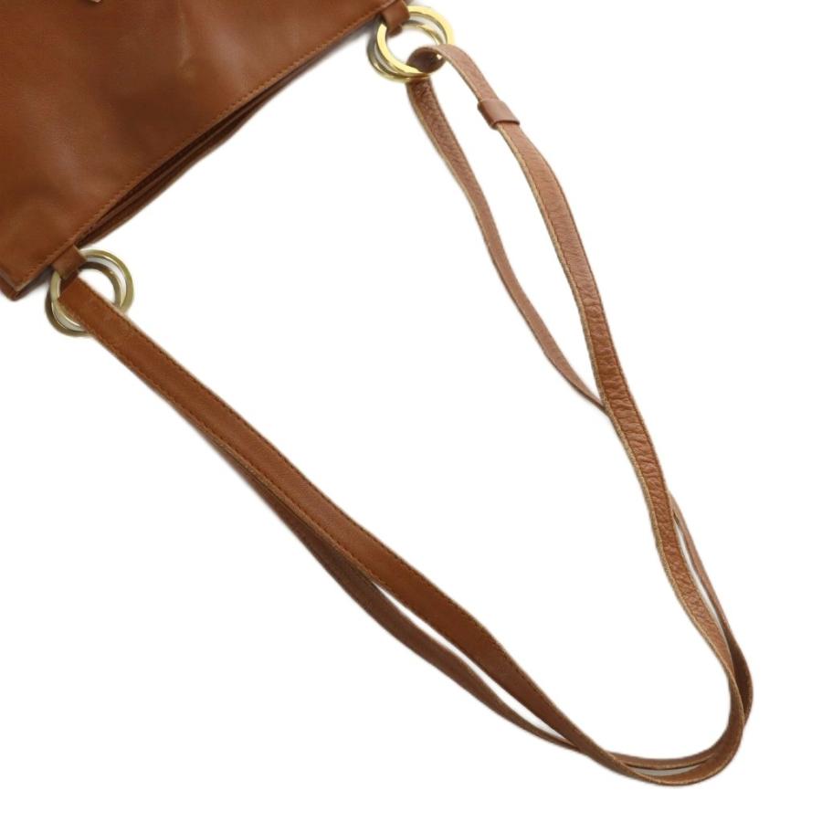 Paloma Picasso ブラウン ショルダーバッグ Paloma Picasso Chestnut Leather Purse – OMNIA