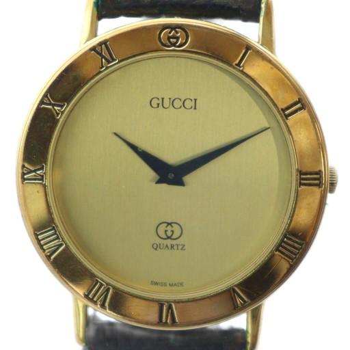 稼動 GUCCI 3000M Vintage ゴールド クォーツ 腕時計 GUCCI（グッチ） GUCCI 3000M 腕時計 ウォッチ クォーツ ローマン