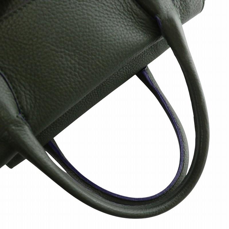 イアクッチ IACUCCI ハンドバッグ ショルダー 2WAY シボ革 レザー ロゴ
